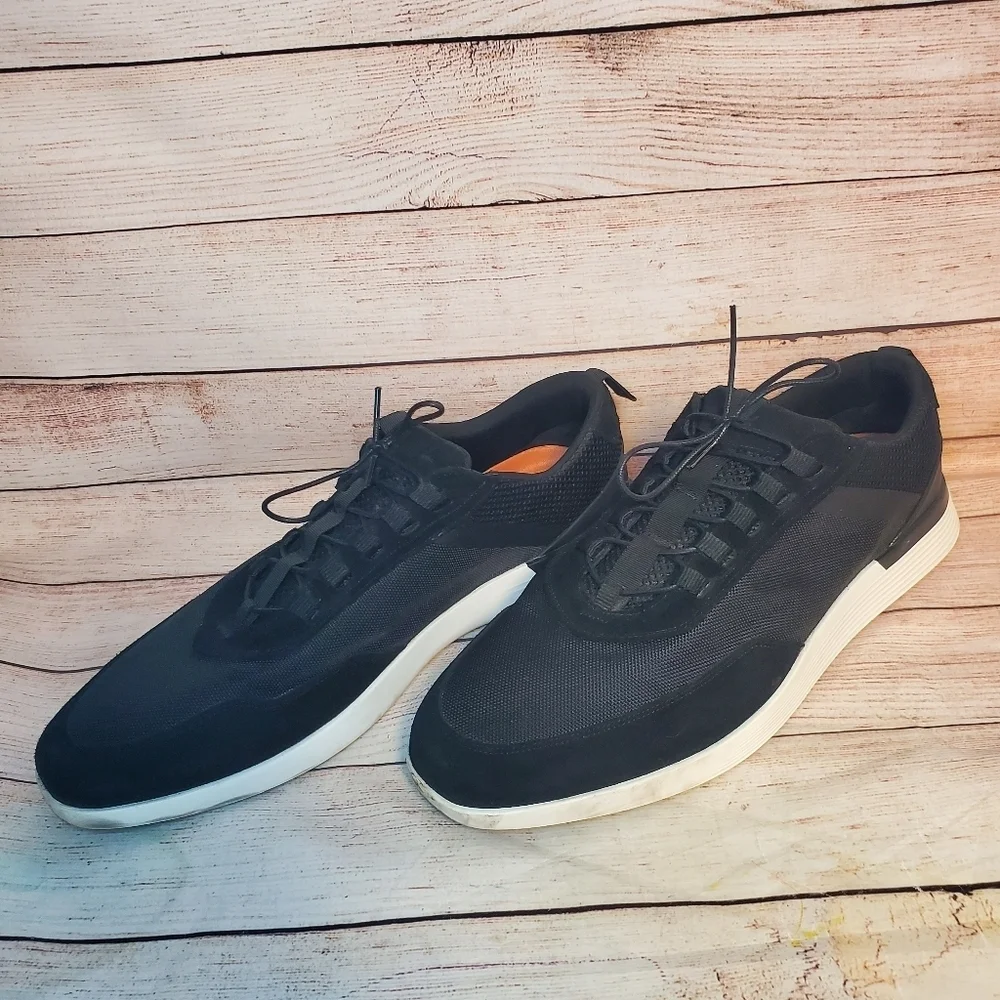 Wolf & Shepherd Mens Size 15 Black Crossover Victory Trainer Suede/Mesh Sneaker